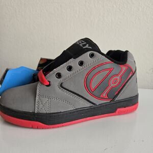 Heelys‎ Propel 2.0 Youth Size 5 Gray Red Athletic Outdoor Skate Shoes Sneakers